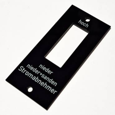 Blenden für Kippschalter (Hauptschalter, Stromabnehmer, Türen, ...)
